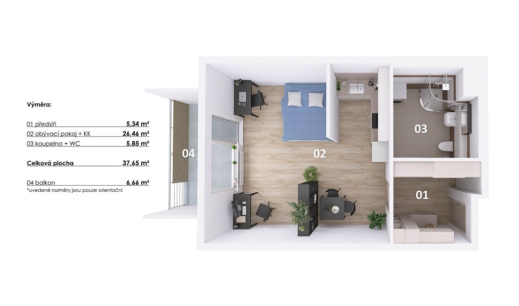 Prodej bytu 1+kk 38 m², Praha – náhled fotky 24