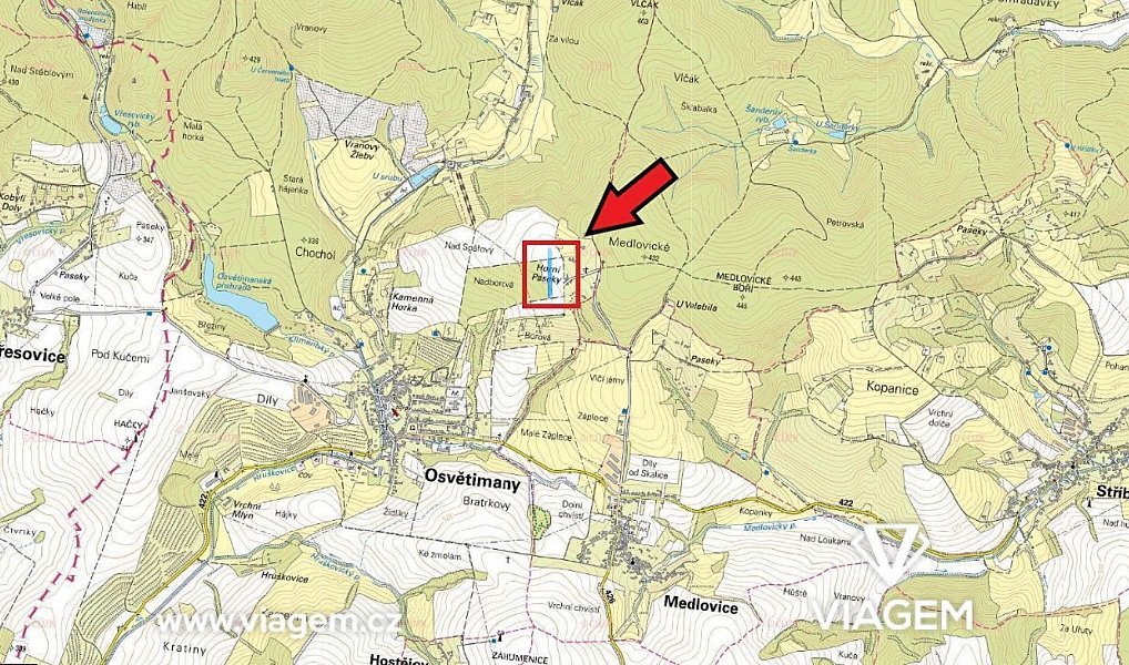 Prodej pole 5 319 m², Osvětimany – náhled fotky 3