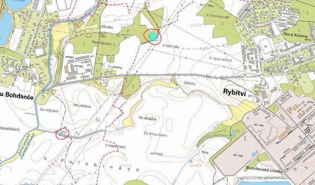 Prodej pozemku 3 460 m², Černá u Bohdanče – fotka 1 z 10