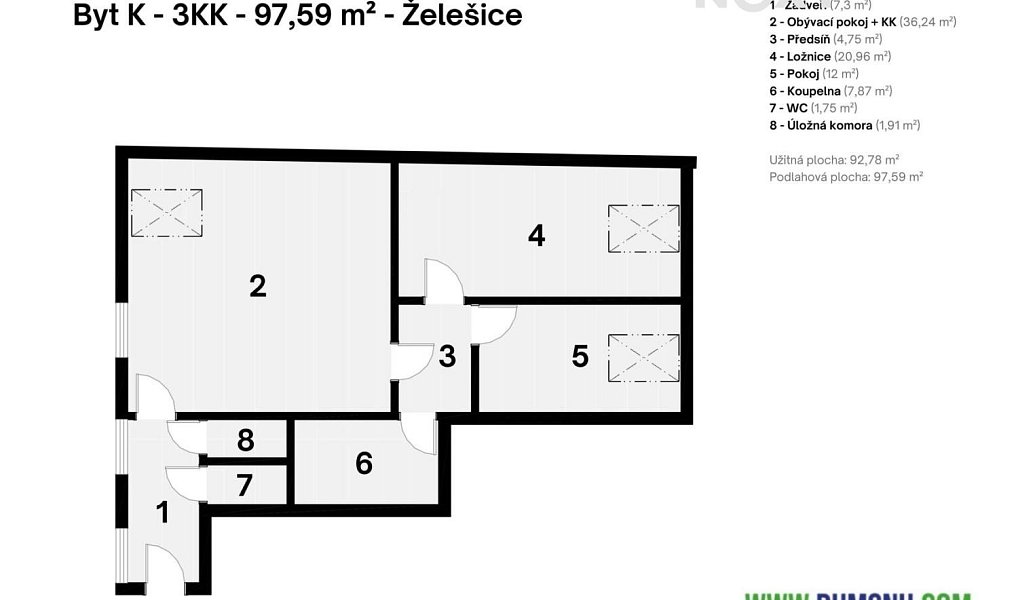 Prodej bytu 3+kk 97 m², Želešice – náhled fotky 24