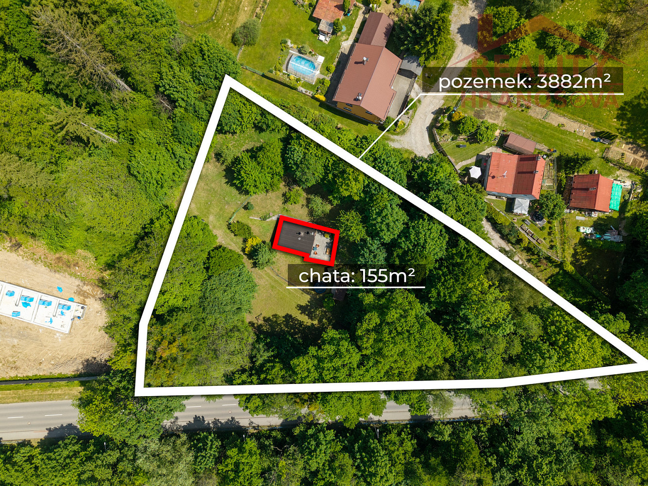 Prodej chaty/chalupy 45 m² s pozemkem 3 992 m²
