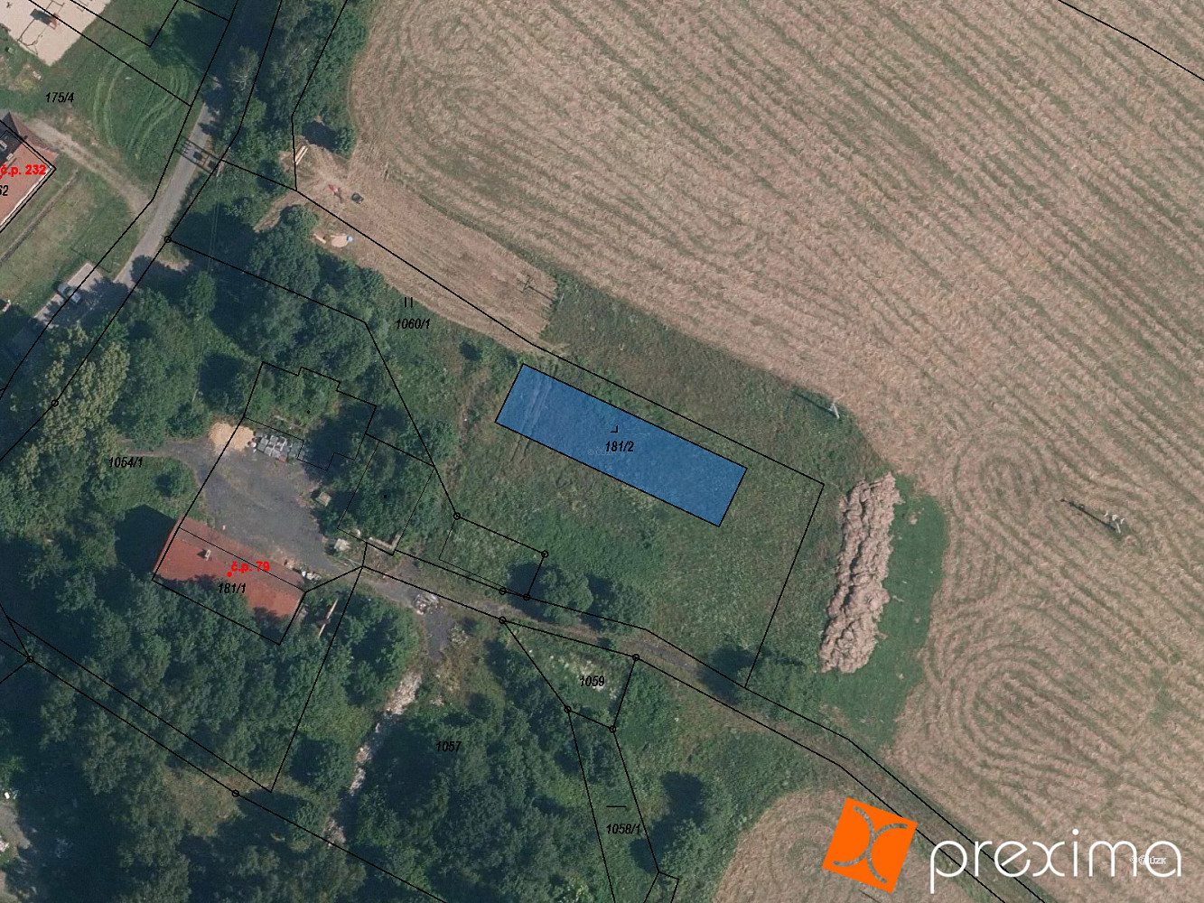 Prodej komerčního pozemku 485 m²