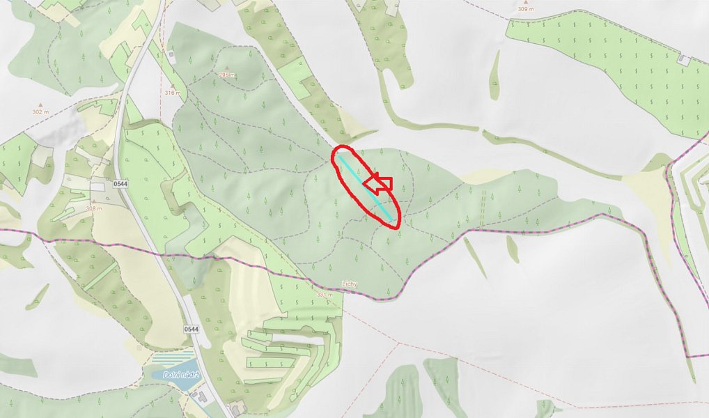 Prodej lesa 1 075 m², Diváky – náhled fotky 5
