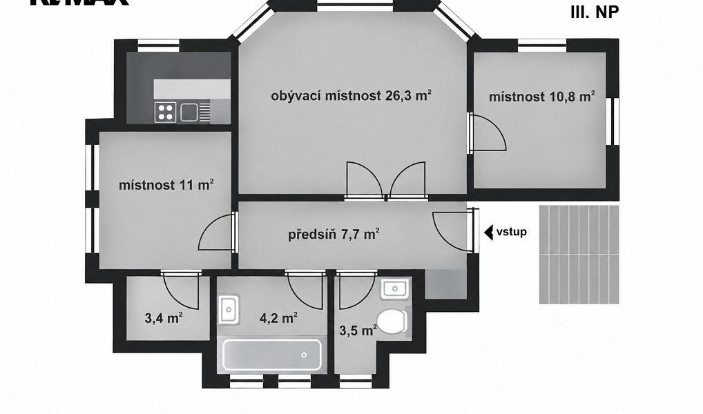 Pronájem bytu 3+kk 74 m², Kolín – náhled fotky 9