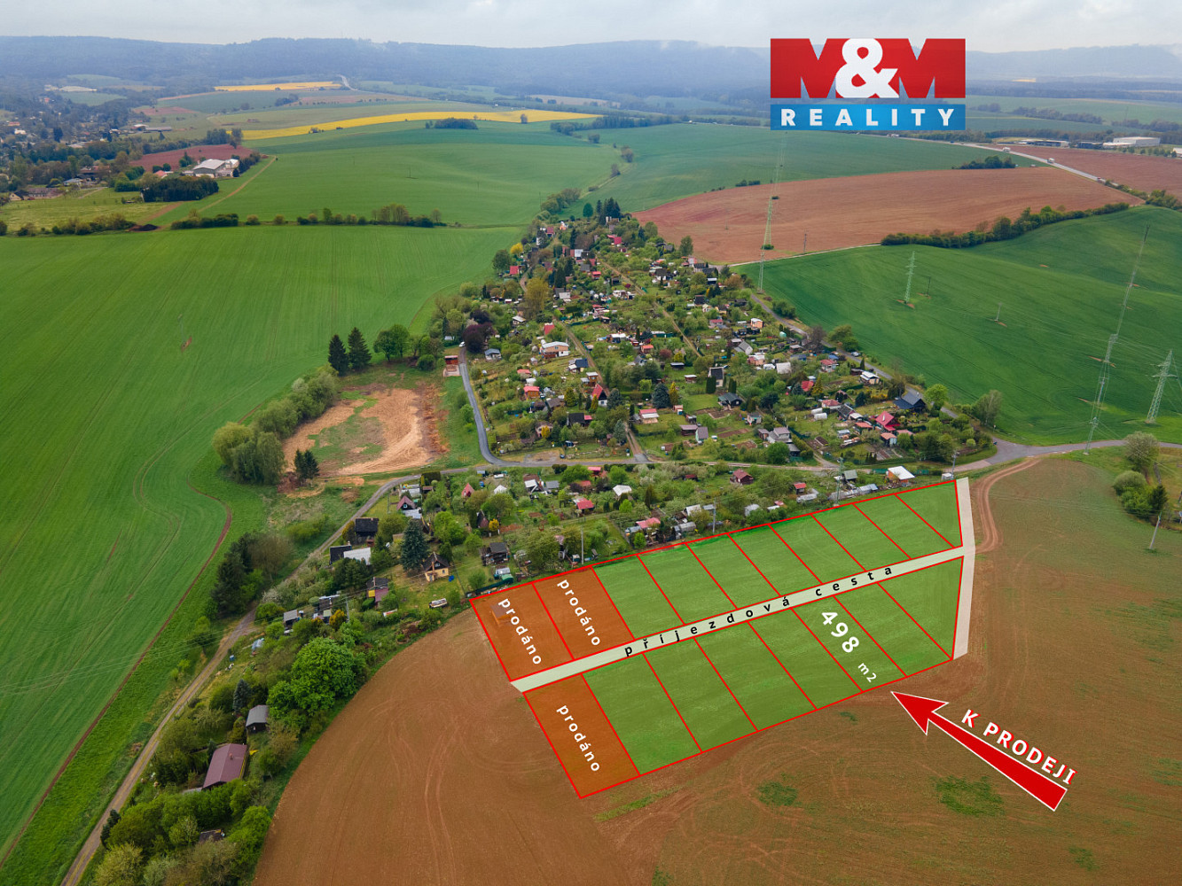 Prodej pole 498 m²