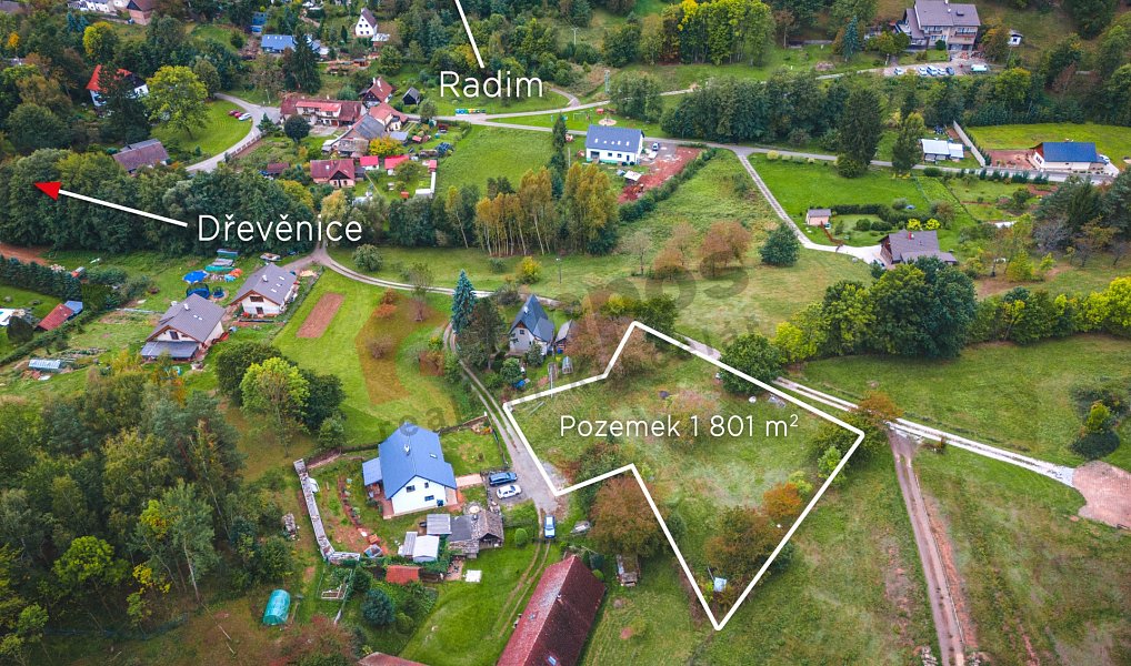 Prodej stavebního pozemku 1 801 m², Radim – náhled fotky 4