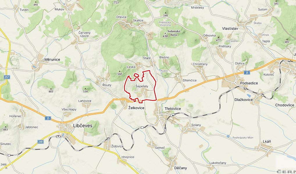 Prodej pole 5 989 m², Třebívlice – náhled fotky 4