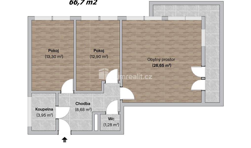 Prodej bytu 3+kk 66 m², Mělník – náhled fotky 5