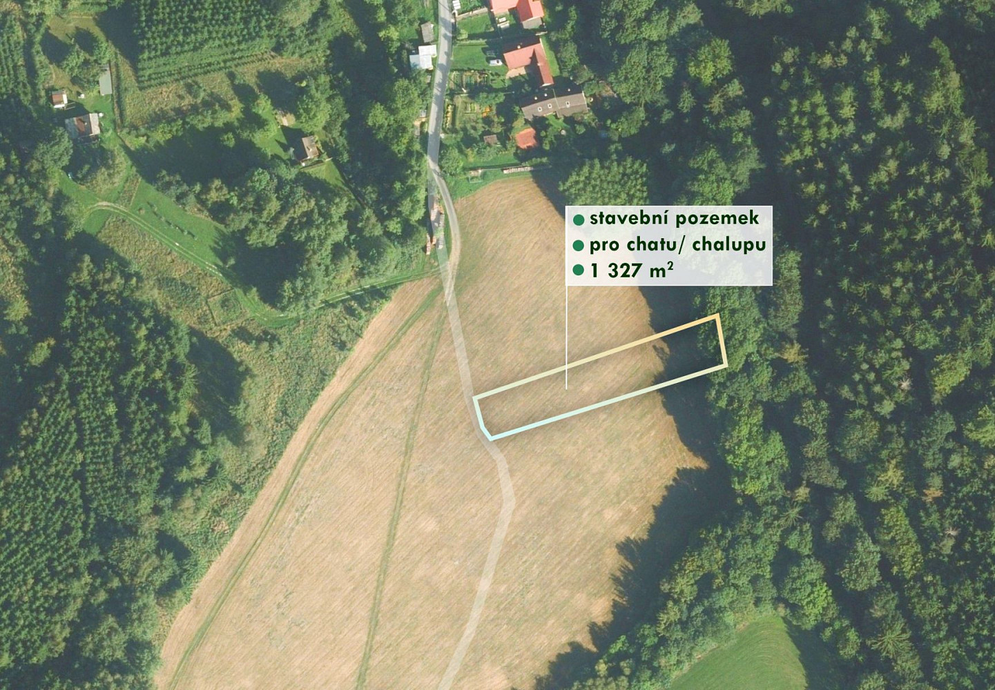 Prodej stavebního pozemku 1 327 m²