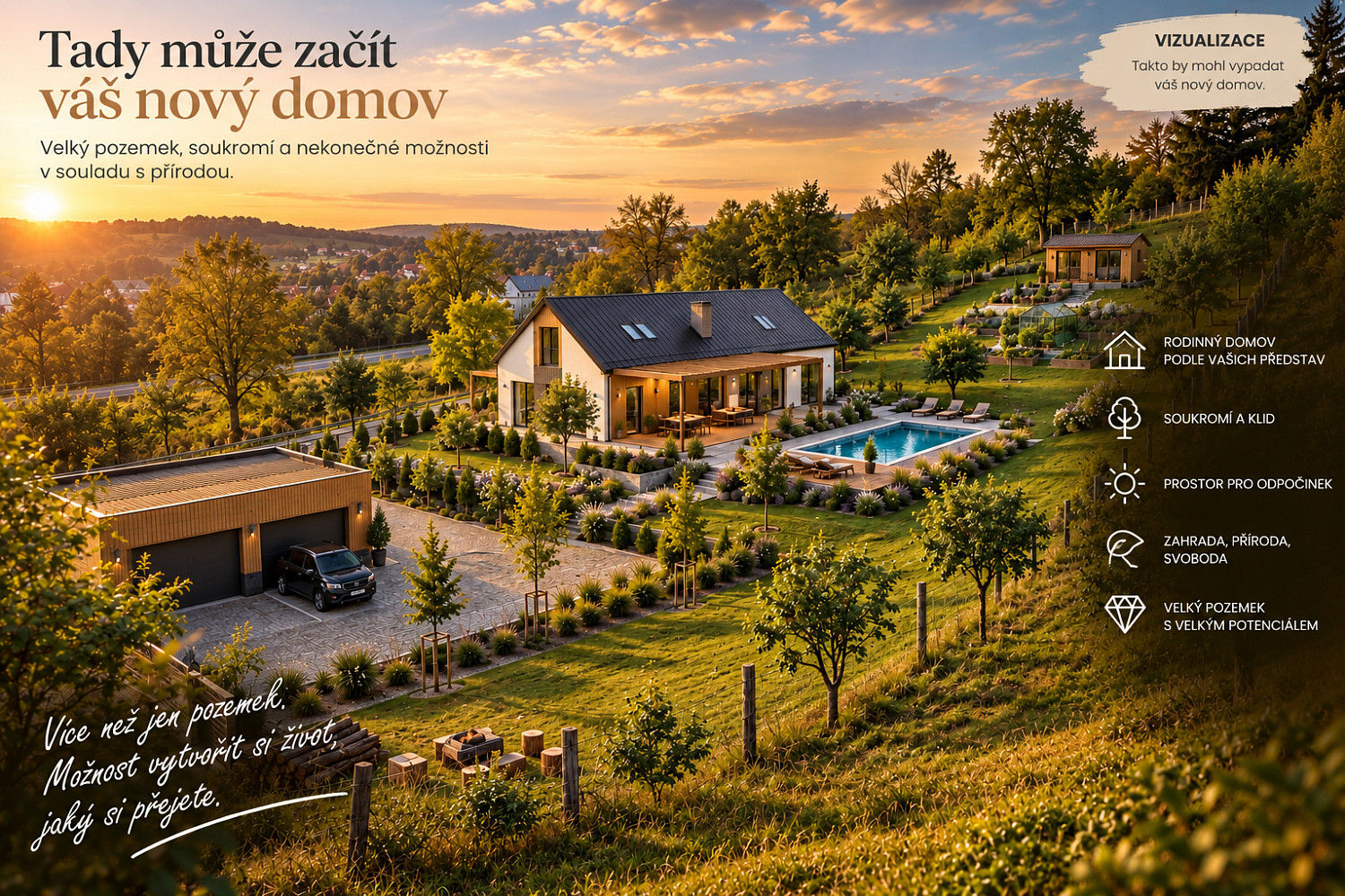 Prodej stavebního pozemku 2 603 m² – fotografie 2