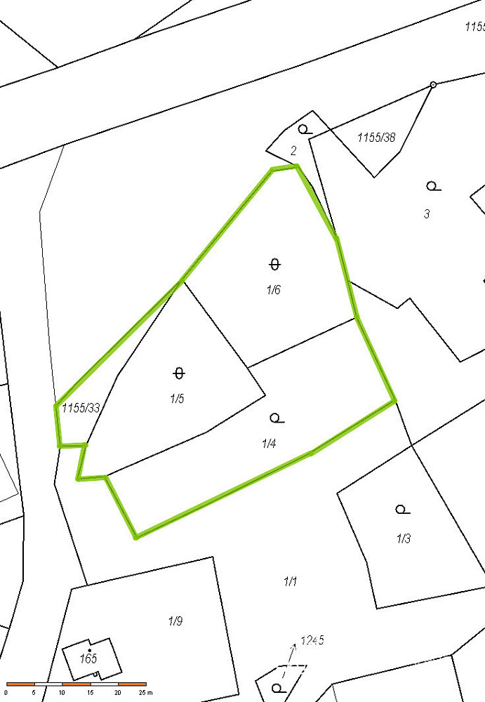 Prodej stavebního pozemku 2 116 m² – pohled 2