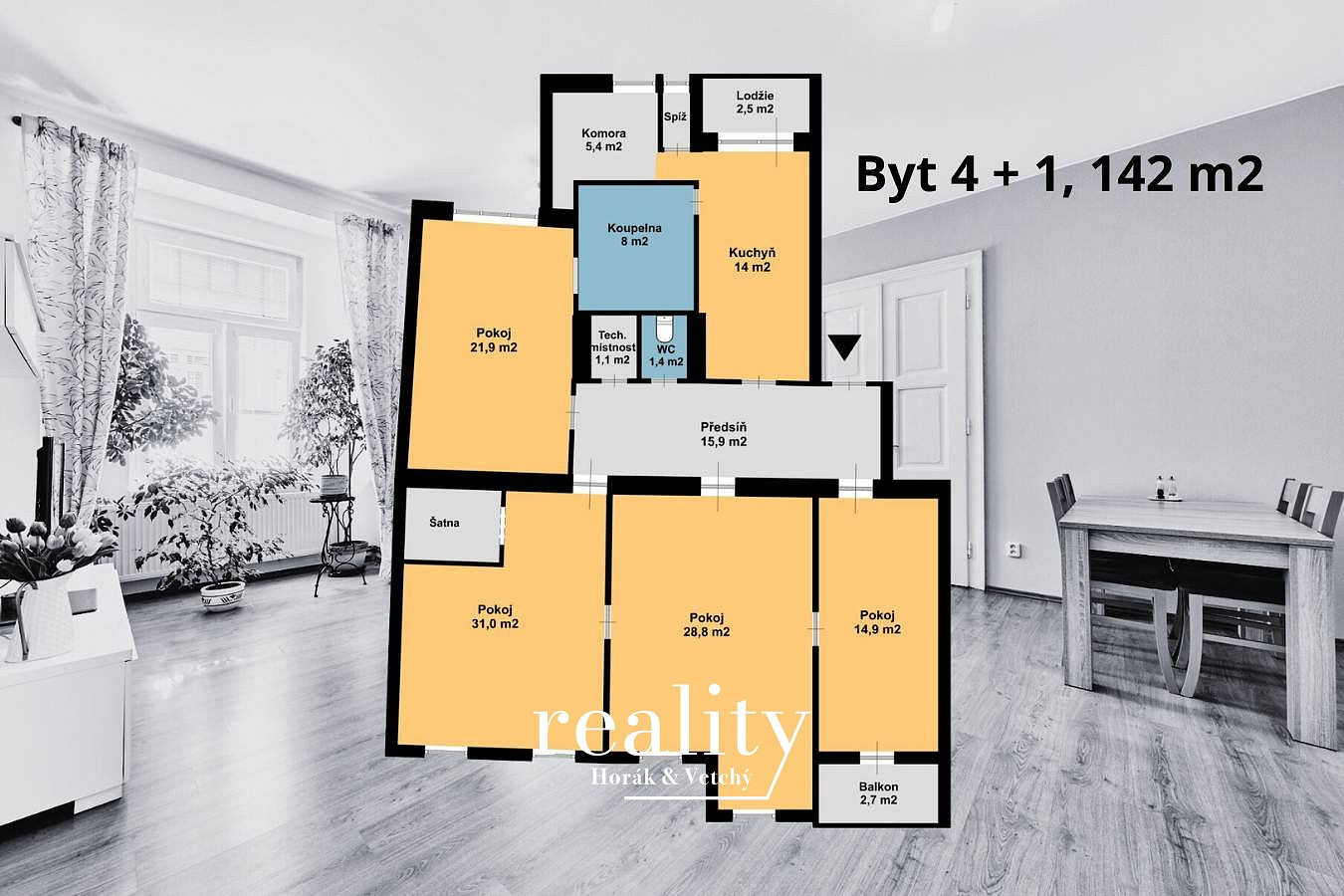 Prodej bytu 4+1 142 m² — photo 2