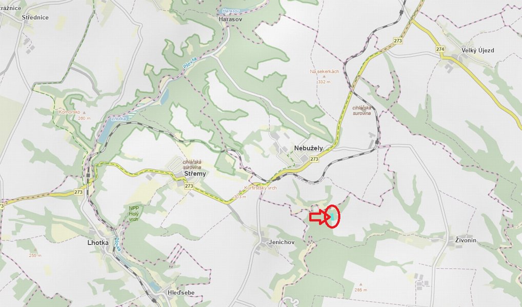 Prodej lesa 5 226 m², Nebužely – náhled fotky 8