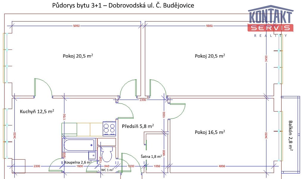 Prodej bytu 3+1 82 m², České Budějovice – náhled fotky 14