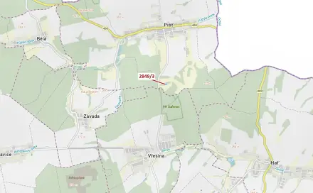 Dražba lesa 1 130 m², Píšť