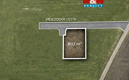 Prodej stavebního pozemku 802 m², Přelovice, okres Pardubice