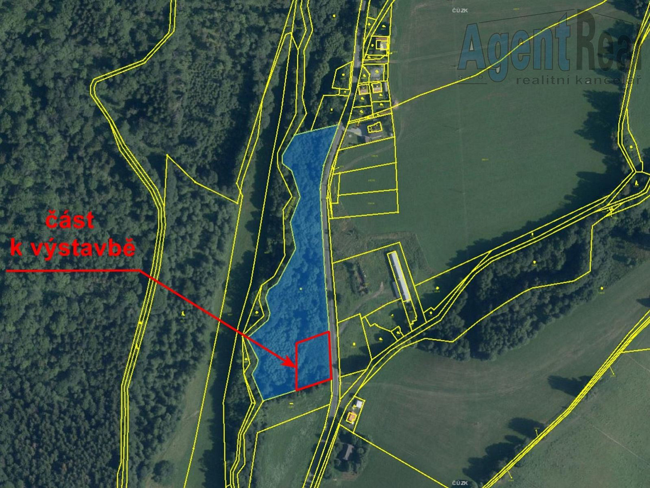 Prodej pozemku ve Vernířovicích (14.183 m²) – pohled 3