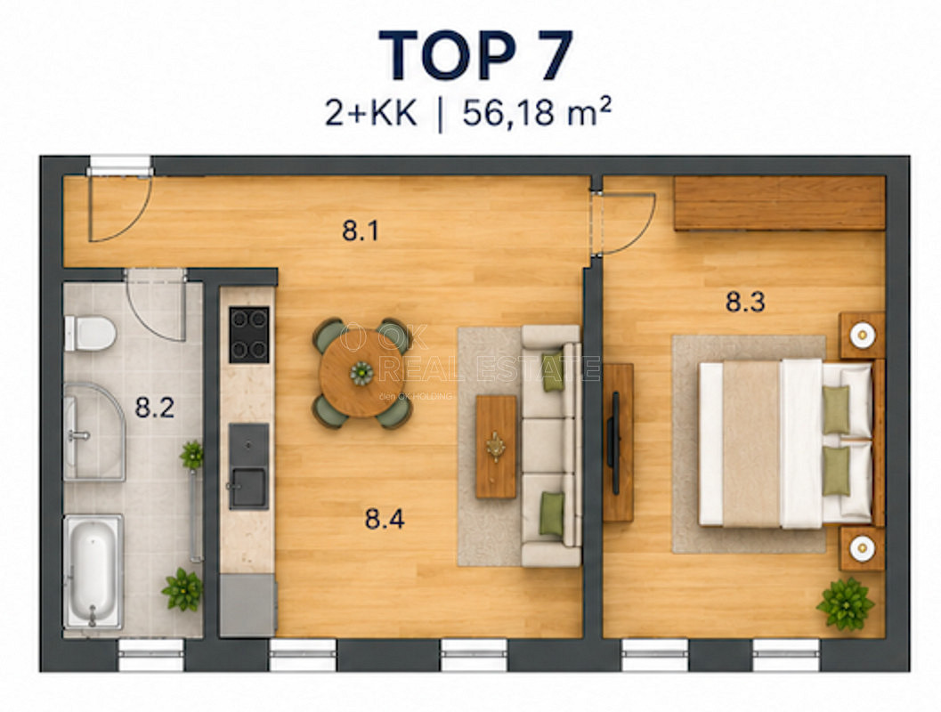 Wohnung 2+kk – Groß-Siegharts - Ansicht 5