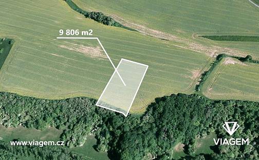 Prodej pole 2 614 m², Částkov, okres Uherské Hradiště