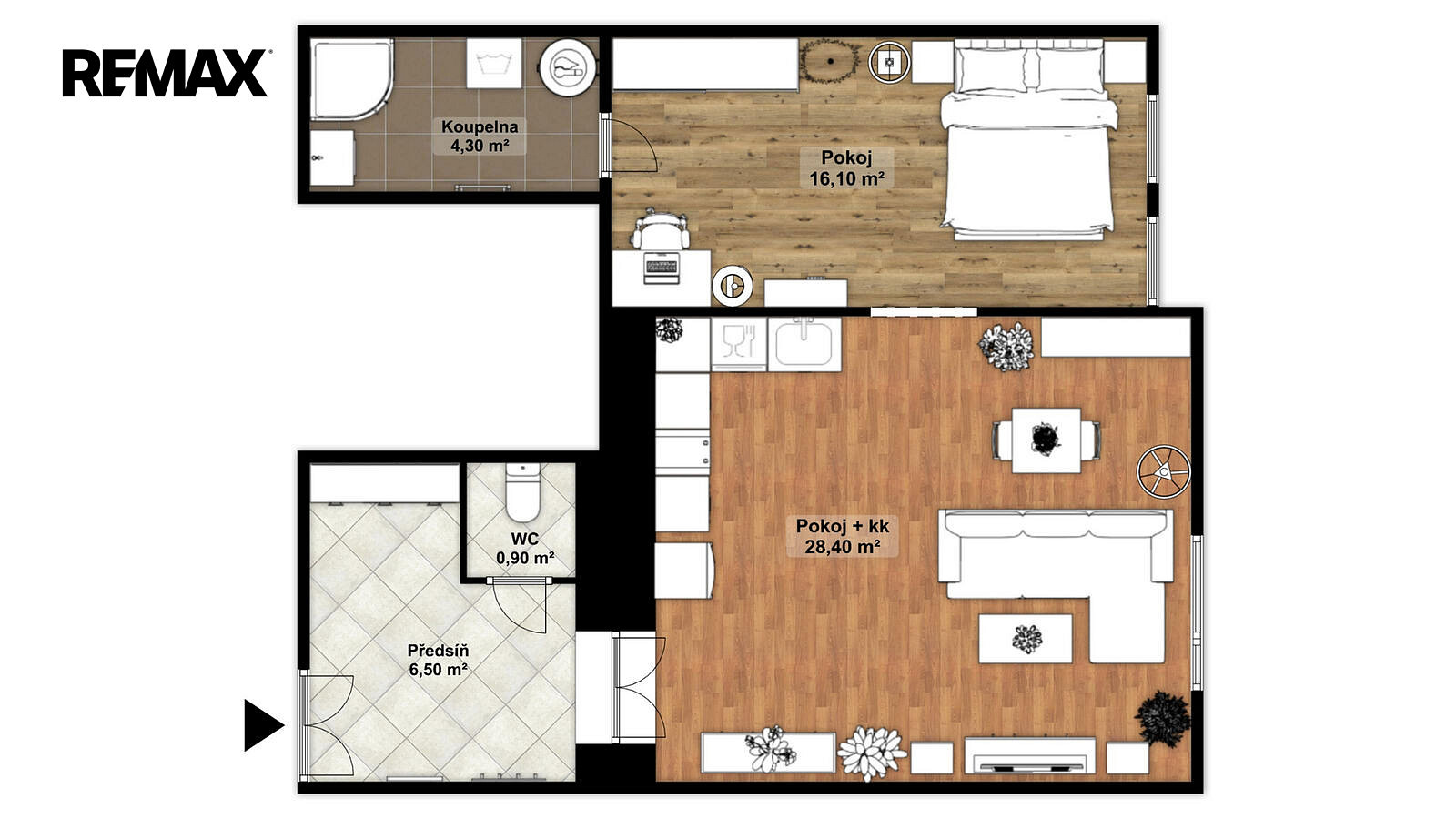 Pronájem bytu 2+kk 57 m² – fotografie 4