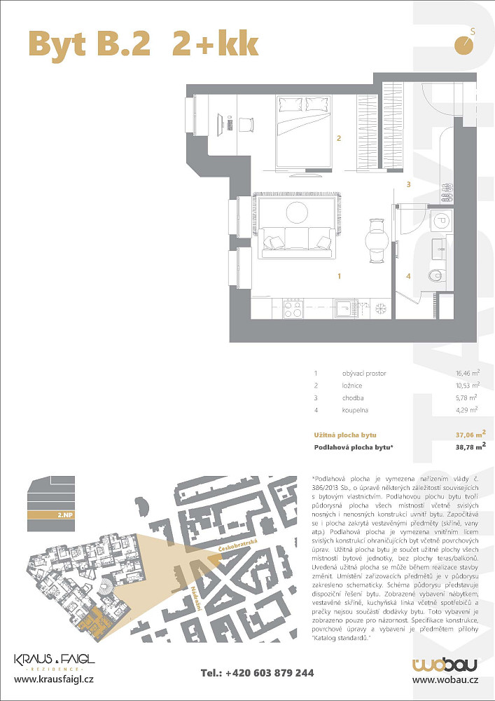 Prodej bytu 2+kk 37 m² – fotografie 2