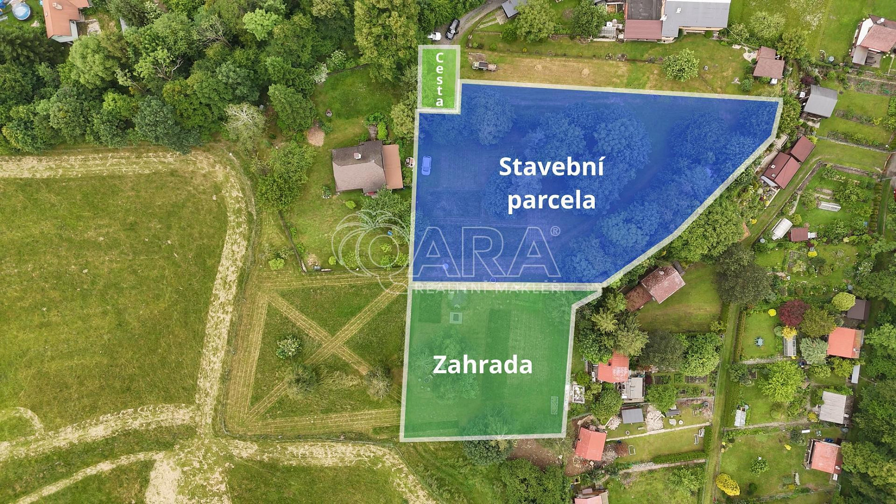 Prodej stavebního pozemku 3 674 m²
