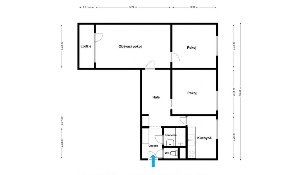 Prodej bytu 3+1 76 m², Týn nad Vltavou – náhled fotky 12