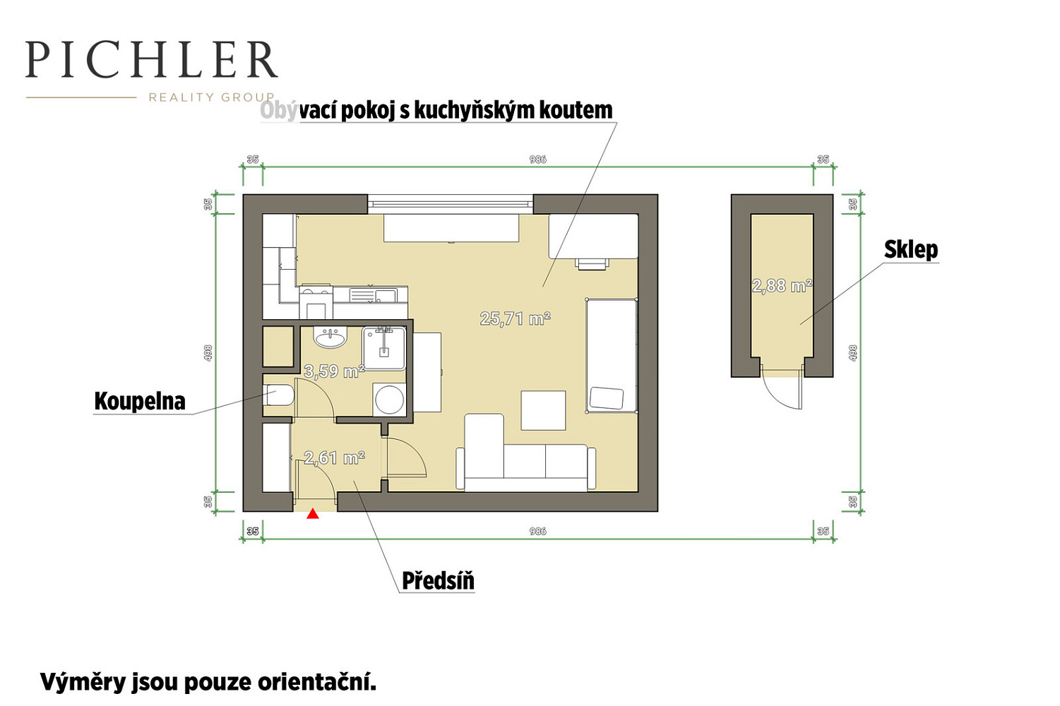 Prodej bytu 1+kk 37 m² — photo 3