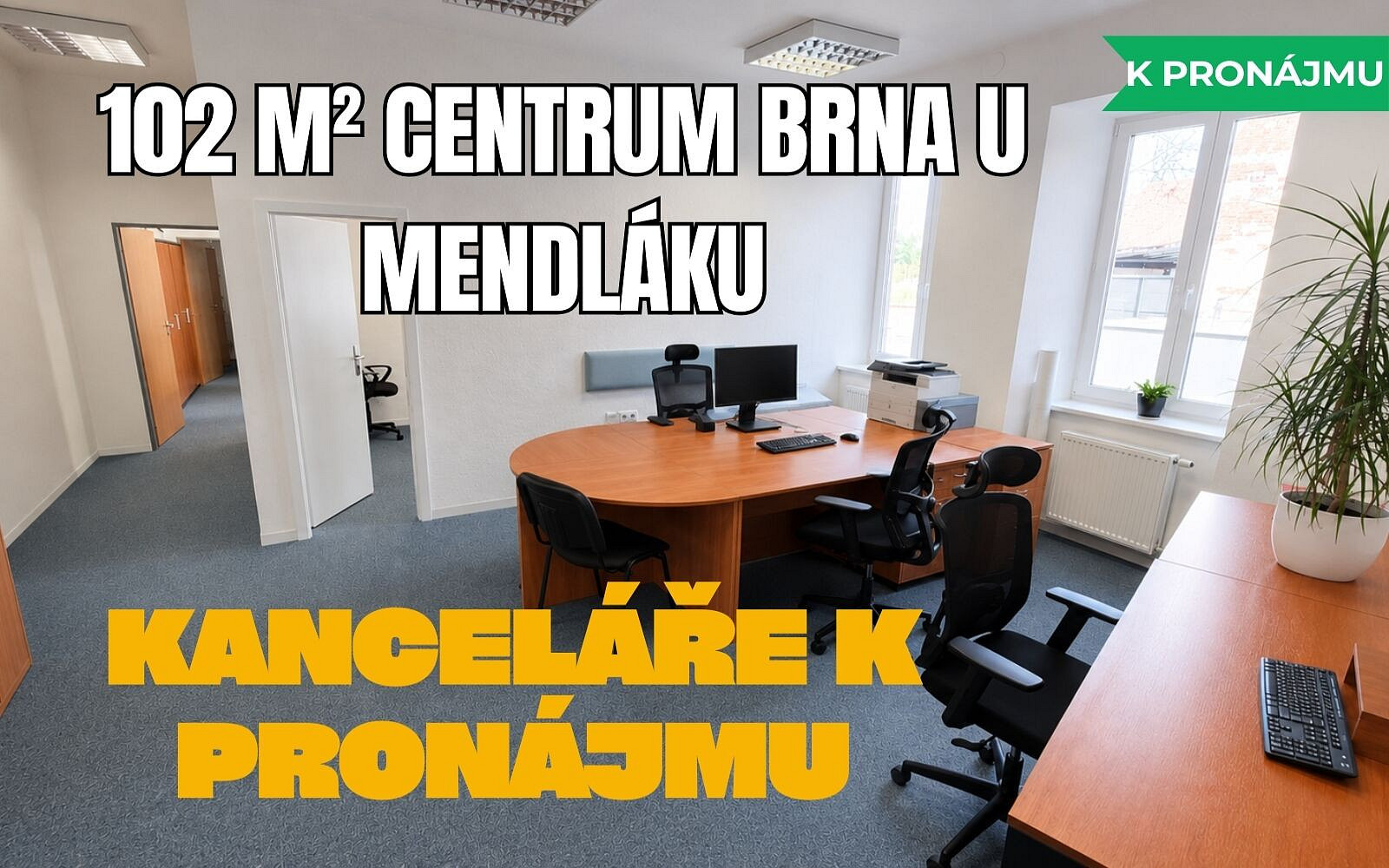 Pronájem kanceláře 102 m²