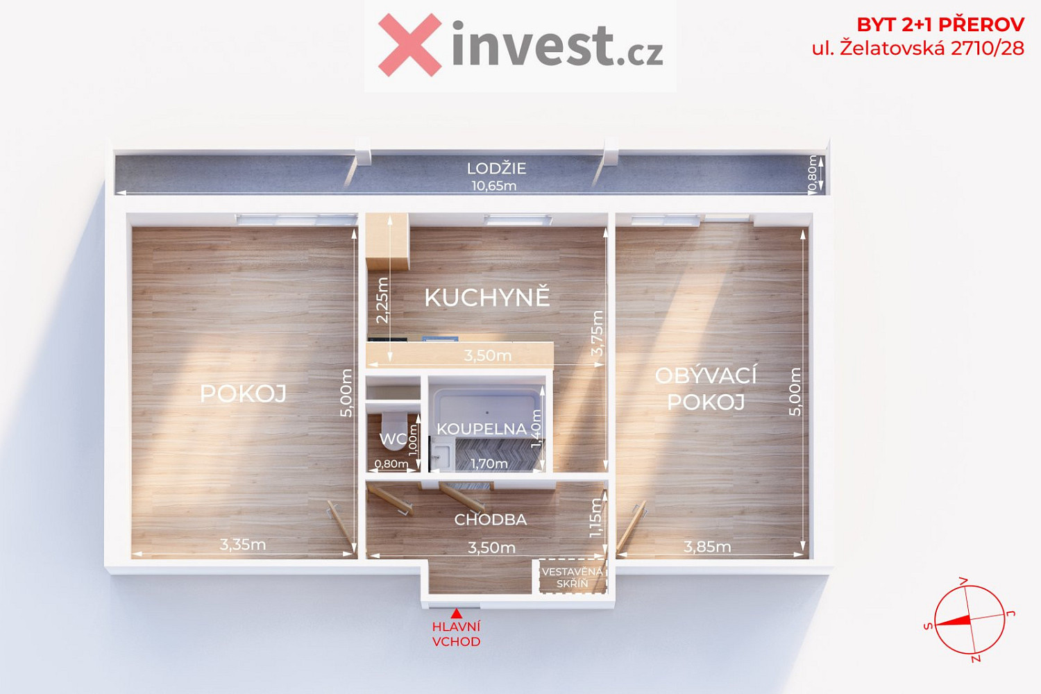 Prodej bytu 2+1 53 m² – fotografie 3