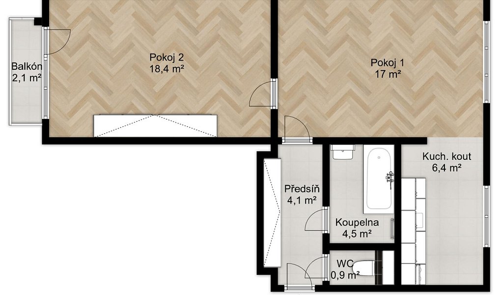Prodej bytu 2+1 53 m², Plzeň – náhled fotky 17