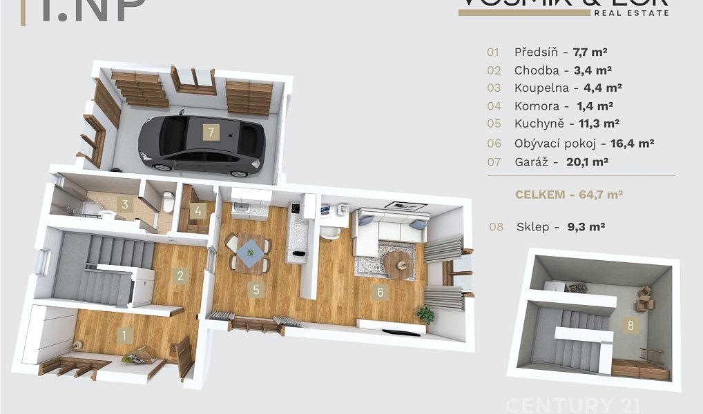 Prodej domu 114 m² s pozemkem 275 m², Nučice – náhled fotky 26