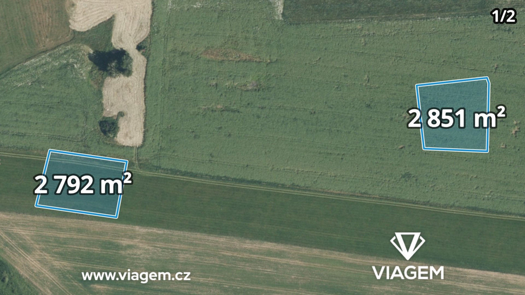Prodej pole 832 m²