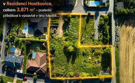 Prodej stavebního pozemku 3 871 m², Tršice - Hostkovice, okres Olomouc