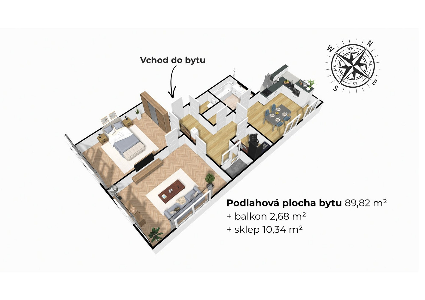 Prodej bytu 2+1 90 m² – fotografie 3