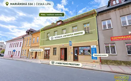 Prodej domu 249 m² s pozemkem 481 m², Mariánská, Česká Lípa