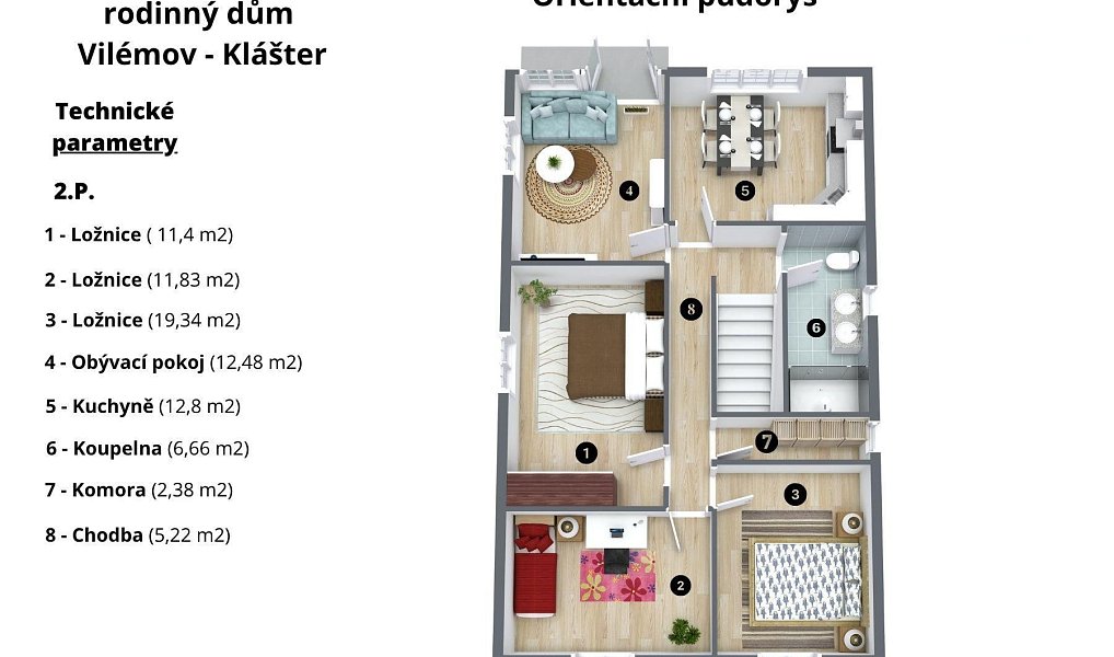Prodej domu 171 m² s pozemkem 2 055 m², Vilémov – náhled fotky 12