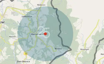 Prodej lesa 34 594 m², Bernartice, okres Trutnov