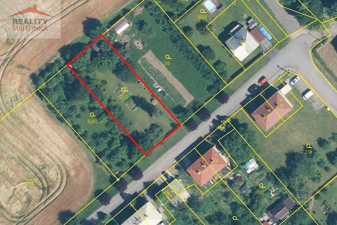 Prodej stavebního pozemku 1 060 m² – pohled 2