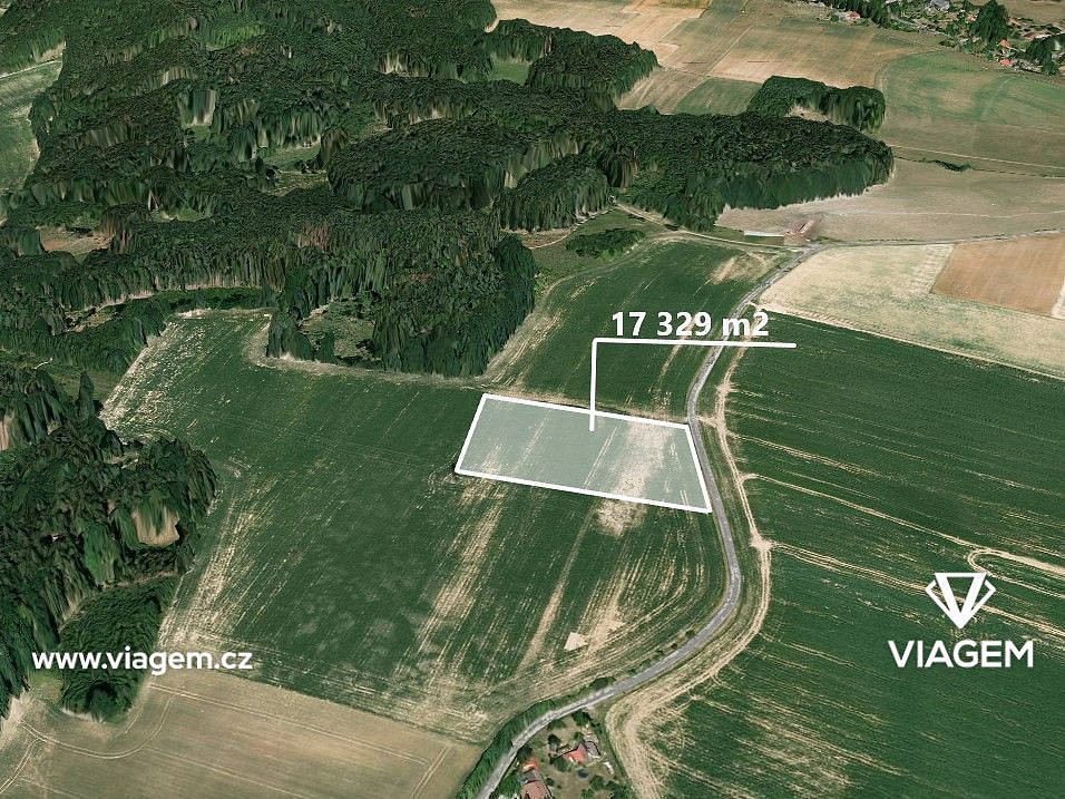 Pole 17 329 m², Podíl 17 % o výměře 2 888 m² – pohled 2