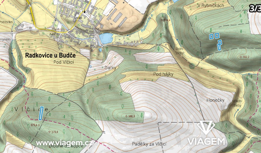 Prodej lesa 12 665 m², Radkovice u Budče – náhled fotky 11