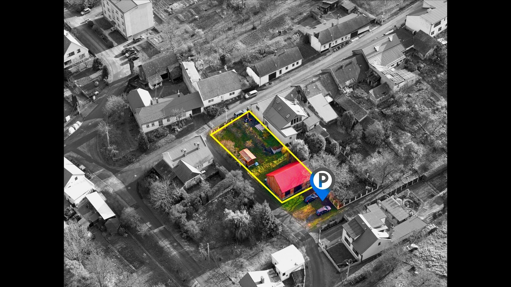 Prodej stavebního pozemku 417 m² – pohled 2