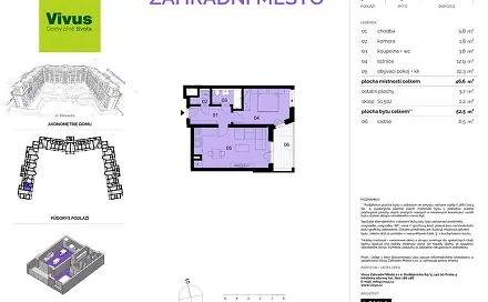Prodej bytu 2+kk 53 m²