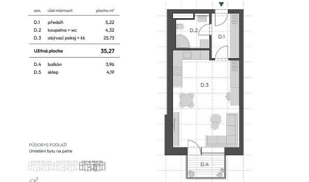 Prodej bytu 1+kk 43 m², Vyškov – náhled fotky 4