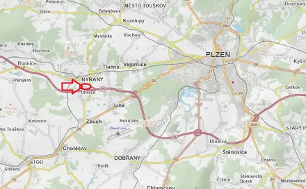 Prodej lesa 2 304 m², Nýřany, okres Plzeň-sever