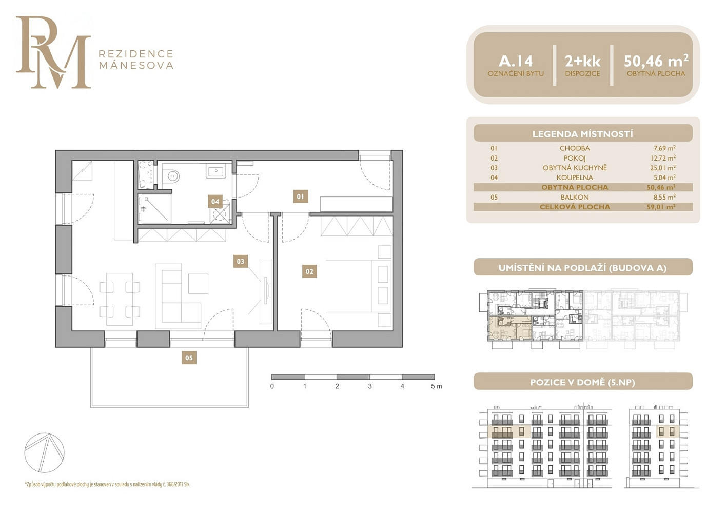 Prodej bytu 2+kk 50 m² – fotografie 2