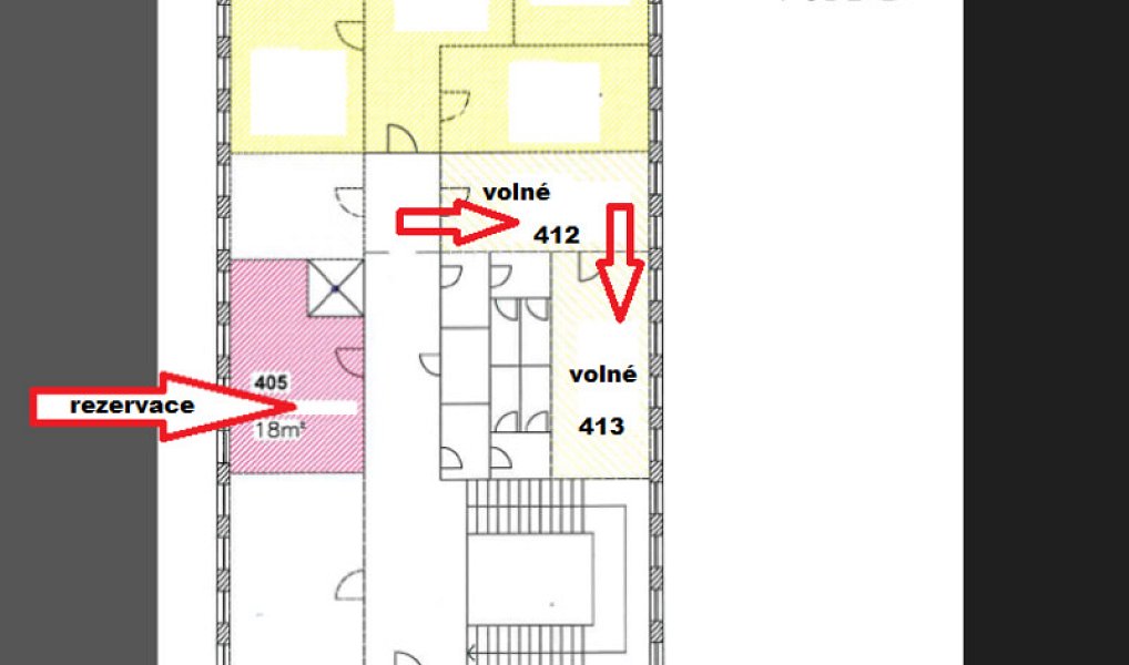 Pronájem kanceláře 36 m², Hradec Králové – náhled fotky 2