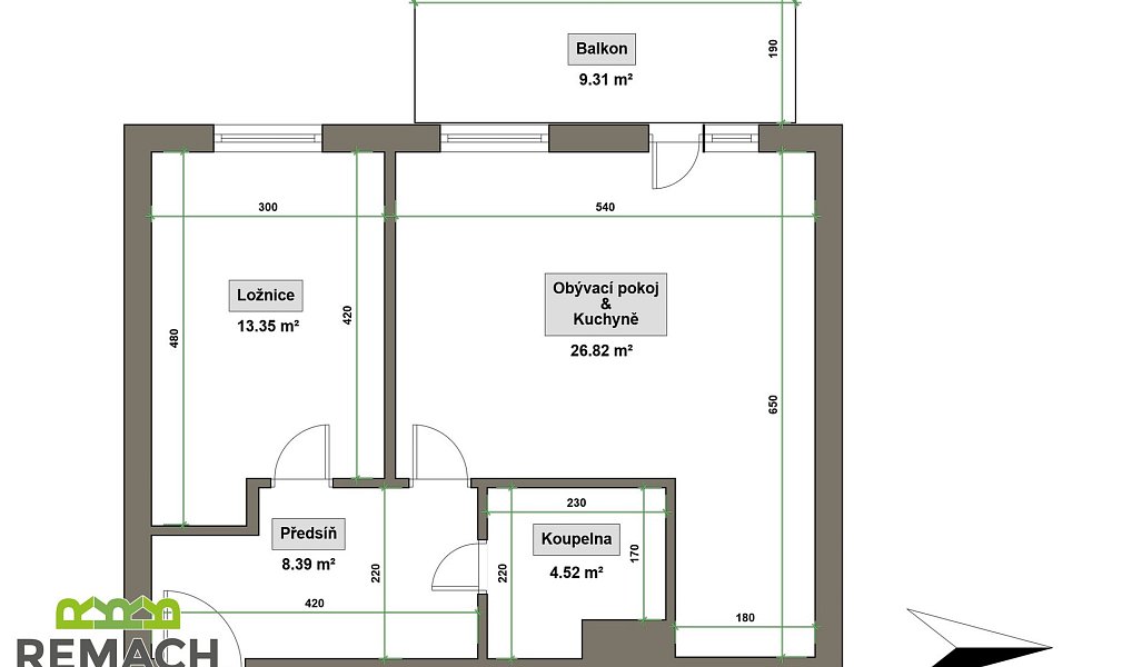Pronájem bytu 2+kk 61 m², Uherské Hradiště – náhled fotky 2