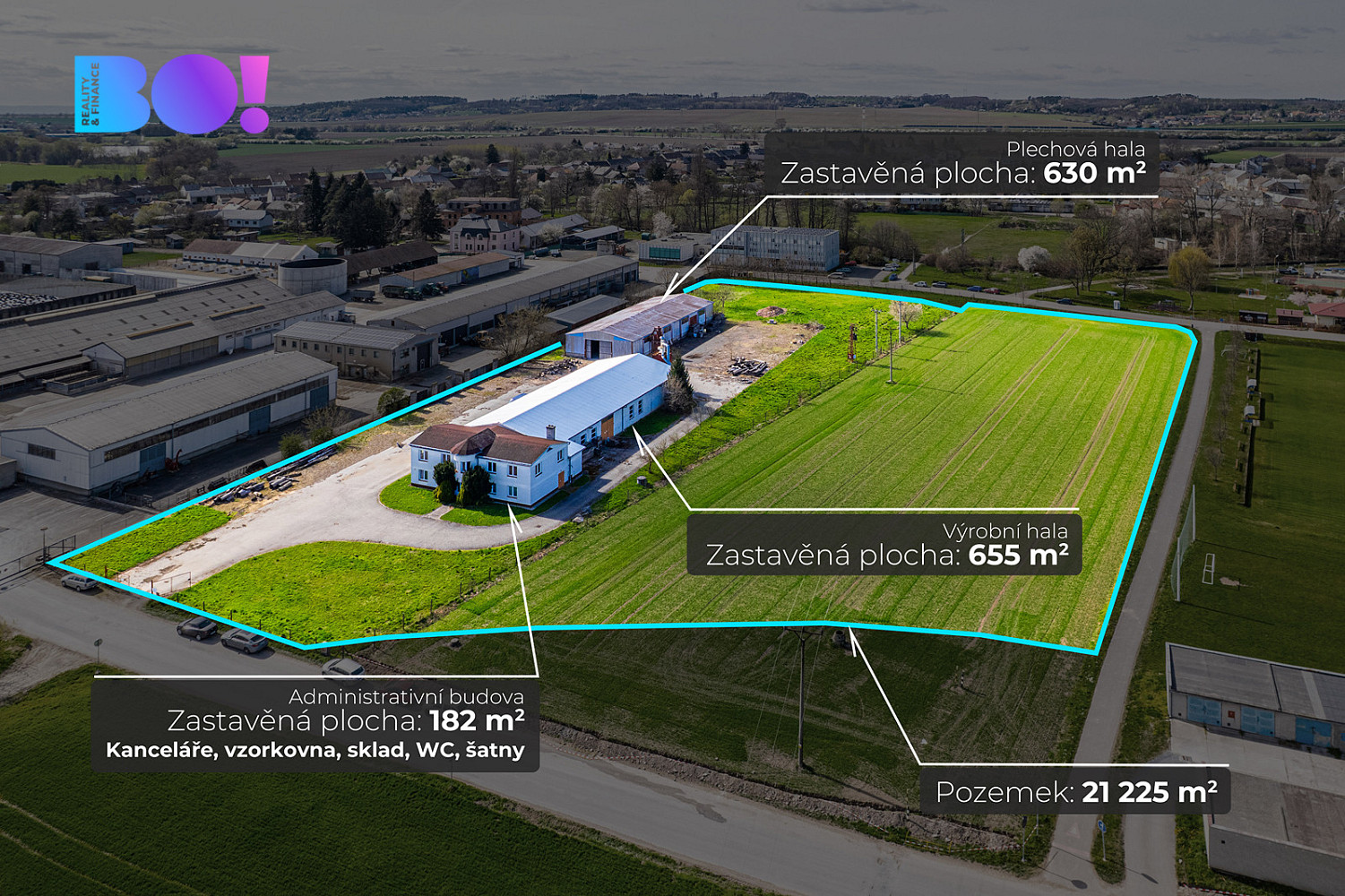 Prodej výrobních prostor 1 445 m²