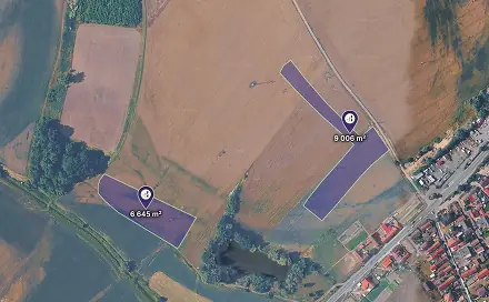 Prodej pole 18 668 m², Kly, okres Mělník